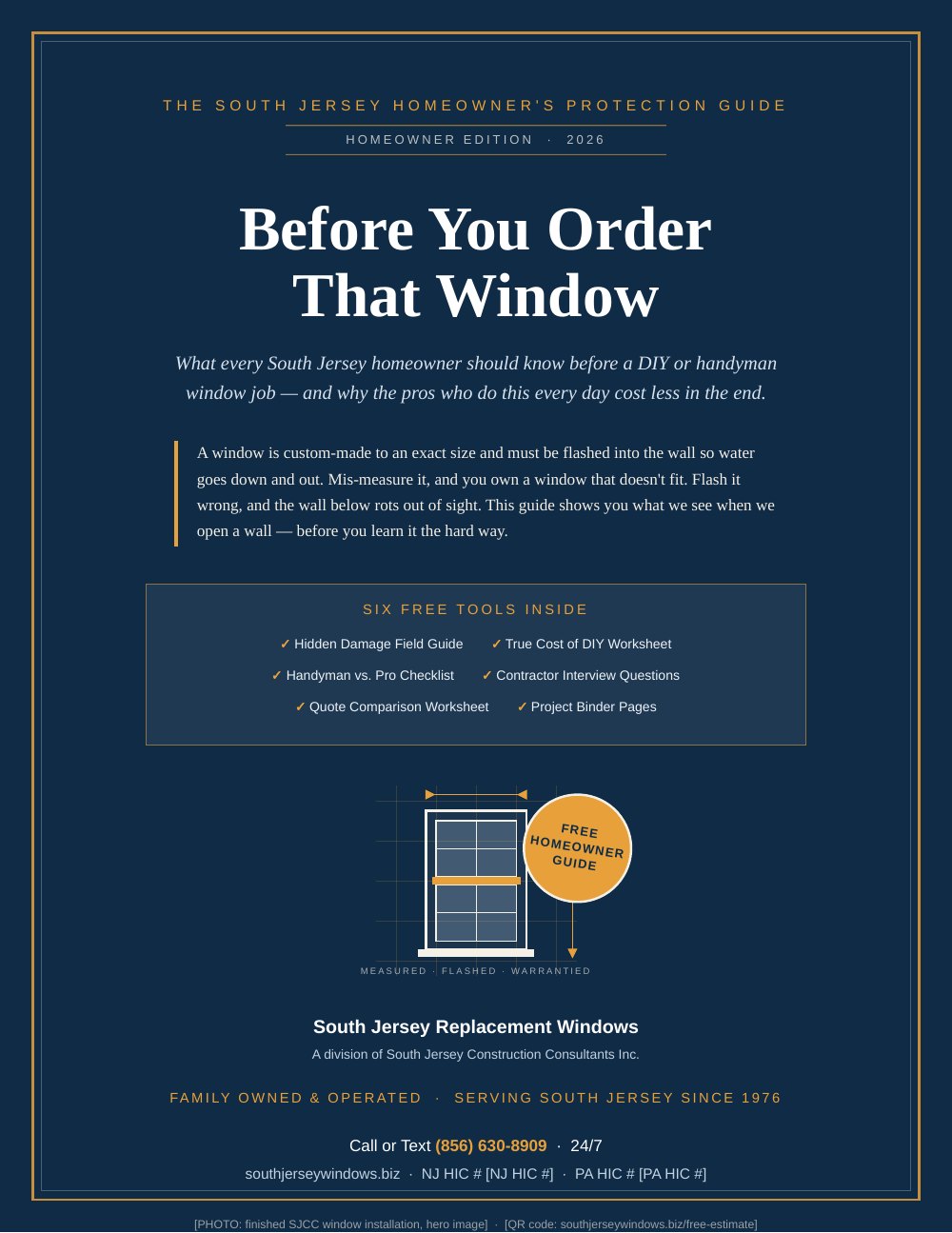 Cover of the FREE Consumer Windows Guide: Before You Order That Window